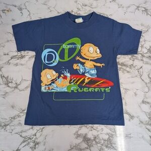 Vintage 90s Rugrats Tommy Surf Nickelodeon Kid's T-Shirt Large